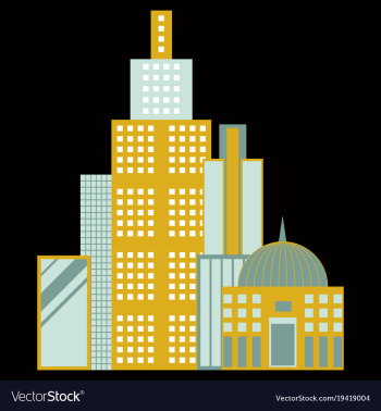 Skyscrapers buildings isolated tower office city vector image Skyscrapers buildings isolated tower office city vector image