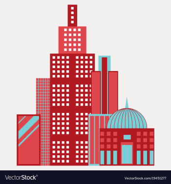 Skyscrapers buildings isolated tower office city vector image Skyscrapers buildings isolated tower office city vector image