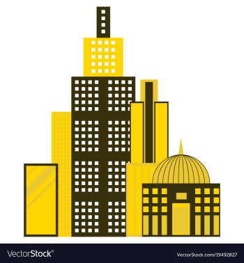 Skyscrapers buildings isolated tower office city vector image Skyscrapers buildings isolated tower office city vector image