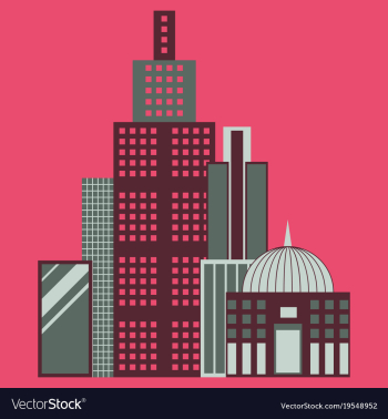 Skyscrapers buildings isolated tower office city vector image Skyscrapers buildings isolated tower office city vector image
