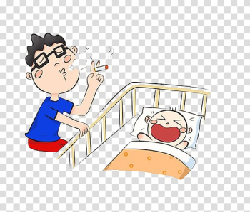 Sleep Symptom Smoking Disease, Free child care to pull the material transparent background PNG clipart