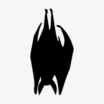 Sleeping bat silhouette clipart, animal | Free Vector - rawpixel Sleeping bat silhouette clipart, animal | Free Vector - rawpixel