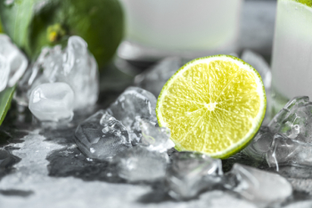 Sliced Lime Beside Melted Ice Sliced Lime Beside Melted Ice