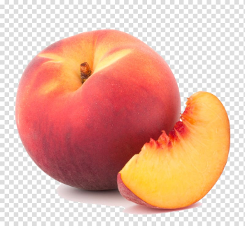 Sliced peach beside whole peach, Peach Cream Fruit, Peach Pic transparent background PNG clipart