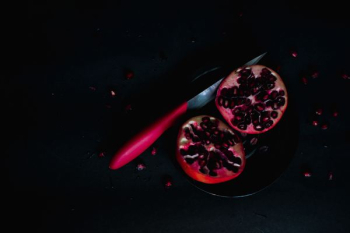 sliced pomegranate sliced pomegranate