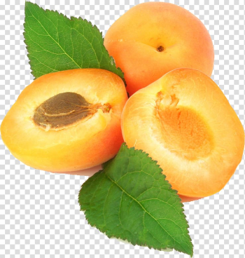 Sliced yellow fruits , Apricot kernel Apricot oil Fruit, apricot transparent background PNG clipart