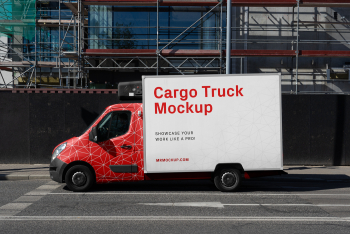 Small Cargo Truck Mockup Small Cargo Truck Mockup