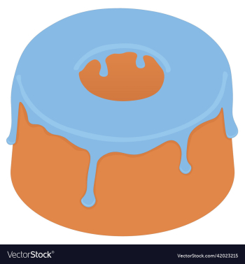 small cute cake with blue cream on top small cute cake with blue cream on top