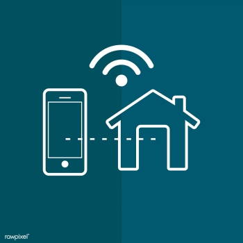 Smart home controlled by phone icon vector | Free stock vector - 534933 Smart home controlled by phone icon vector | Free stock vector - 534933