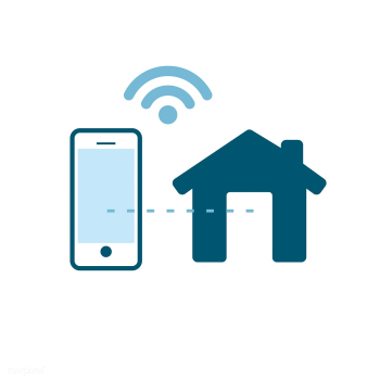 Smart home controlled by phone icon vector | Free stock vector - 534944 Smart home controlled by phone icon vector | Free stock vector - 534944