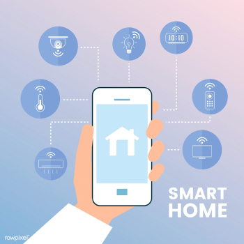 Smart home in smartphone | Free stock vector - 534921 Smart home in smartphone | Free stock vector - 534921