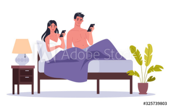 Smartphone addiction concept illustration Smartphone addiction concept illustration