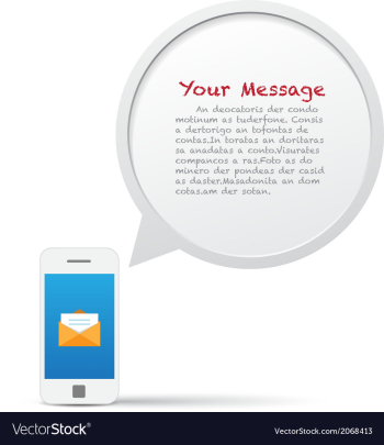 Smartphone and bubble talk message vector image Smartphone and bubble talk message vector image