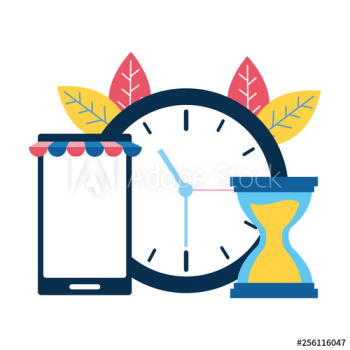 smartphone clock hourglass smartphone clock hourglass