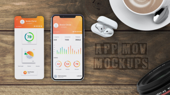 Smartphone mockup for apps Free Psd