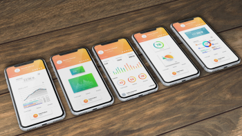 Smartphone mockup for apps Free Psd