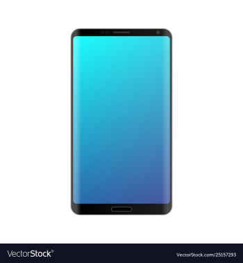 Smartphone mockup with blue gradient screen vector image