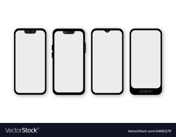 smartphone phone mockup with white blank screen smartphone phone mockup with white blank screen