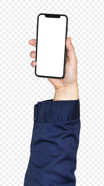 Smartphone png in hand sticker | Free PNG - rawpixel