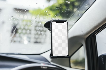 Smartphone png mockup screen, car, | Free PNG Mockup - rawpixel