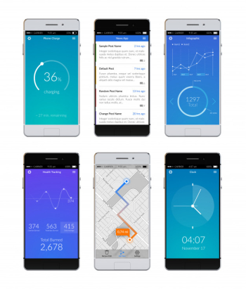 Smartphone ui set Smartphone ui set
