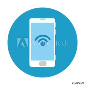 Smartphone with wifi icon design Smartphone with wifi icon design