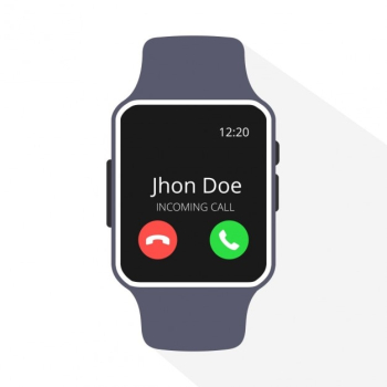 Smartwatch with incoming call on display Smartwatch with incoming call on display