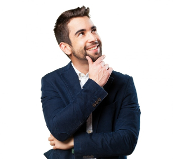 Smilin man thinking Smilin man thinking