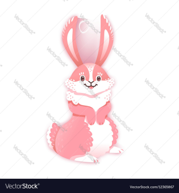 Smiling cartoon rabbit Funny bunny Cute hare vector image Smiling cartoon rabbit Funny bunny Cute hare vector image