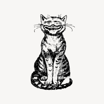 Smiling cat sticker, vintage animal | Free Vector - rawpixel Smiling cat sticker, vintage animal | Free Vector - rawpixel