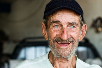 Smiling Man With Black Cap Smiling Man With Black Cap