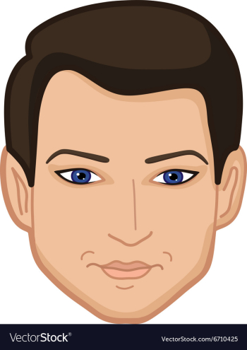 Smiling mans face vector image Smiling mans face vector image