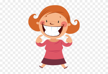 Smiling Woman - Happy Cartoon Girl