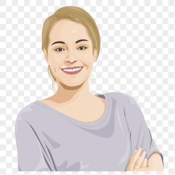 Smiling woman png sticker, character | Free PNG - rawpixel