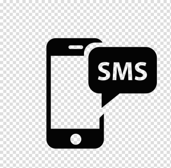 SMS logo, Amazon.com Gift card Credit card Service, Black and white mobile phone text message logo logo transparent background PNG clipart