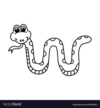 snake cartoon coloring page for kids