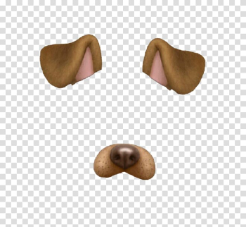 Snapchat application, Dog Puppy Snapchat Cat We Heart It, Dog ear dog nose sticker transparent background PNG clipart