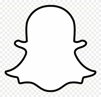 Snapchat Ghost Outline Transparent Png - Snapchat Logo White