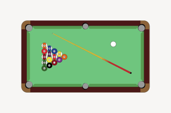 Snooker table clipart, sport illustration | Free PSD - rawpixel