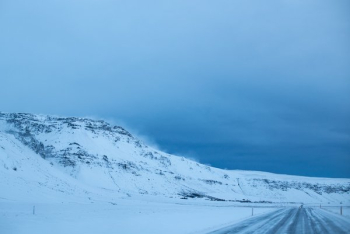 Snow Capped Iceland Hillside Snow Capped Iceland Hillside