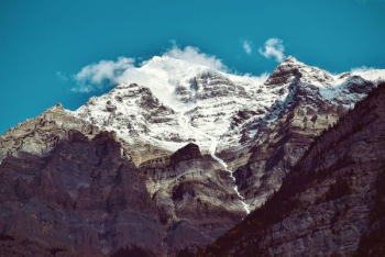 snow-filled mountain snow-filled mountain