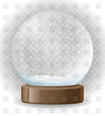 Snow globe on transparent background Vector Image of Objects ...
