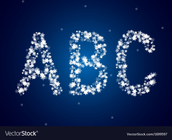  					Snow letters over snow background vector image														