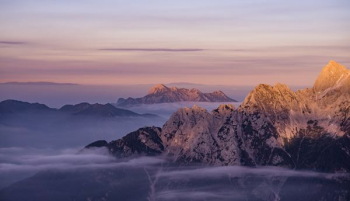 snow mountains during sunrise snow mountains during sunrise