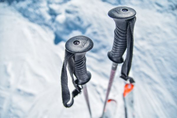 snow ski sticks on snow snow ski sticks on snow