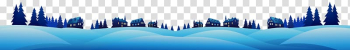 Snow village illustration, Christmas Village Footer transparent background PNG clipart