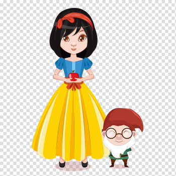 Snow White , Snow White Seven Dwarfs Euclidean Illustration, Snow White Princess transparent background PNG clipart