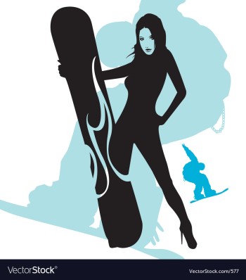 Snowboarding is sexy vector image