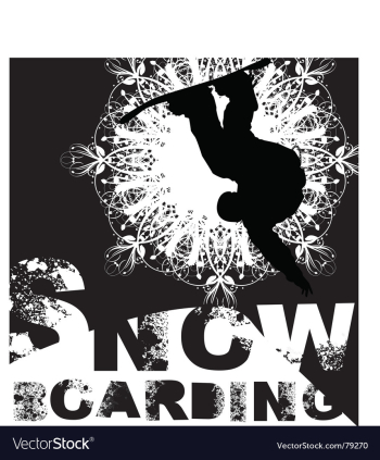 Snowboarding vector image