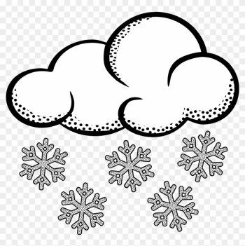 Snowfall Clipart Snow Cloud - Clipart Rain Black And White